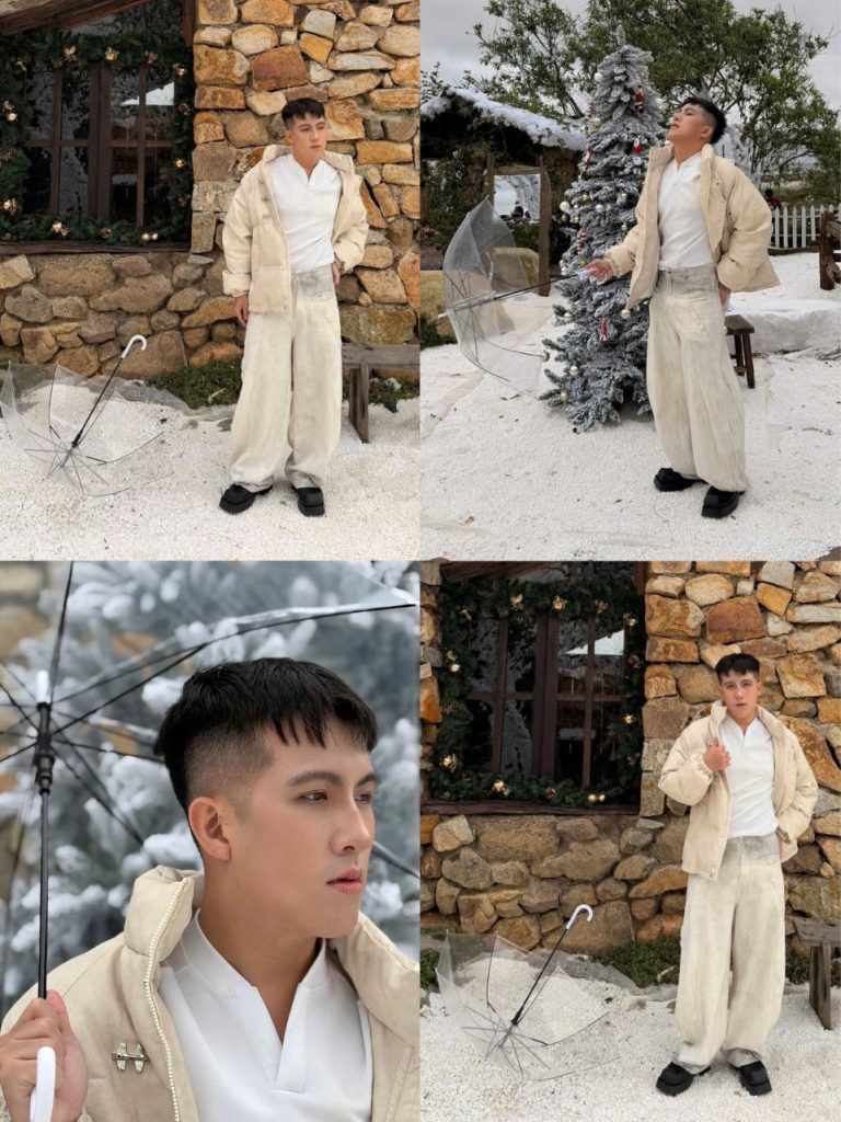 Outfit phối đồ nam đi cà phê Đà Lạt