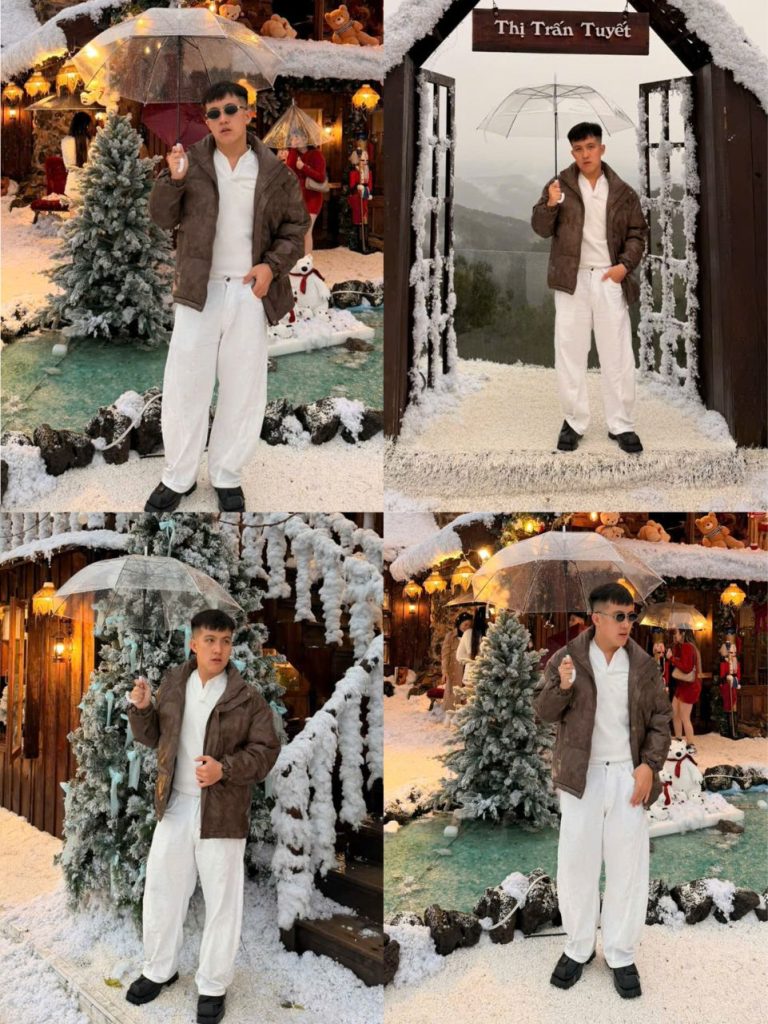 Outfit phối đồ nam đi quán cà phê Noel
