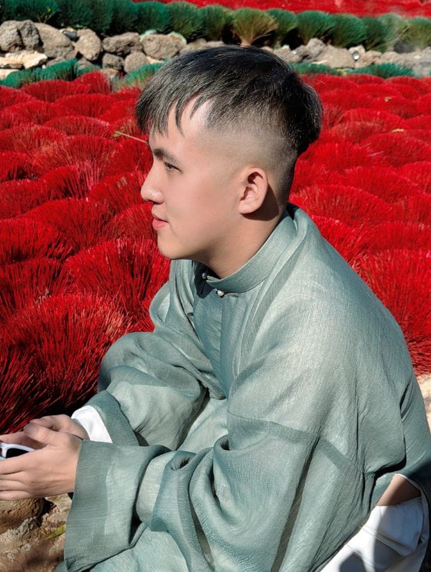 Chụp ảnh áo dài Tết tại Bản Lèo Đà Lạt